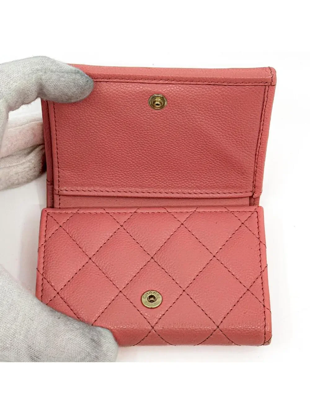 Chanel Matelasse Tri-Fold Wallet Caviar #284544C59B